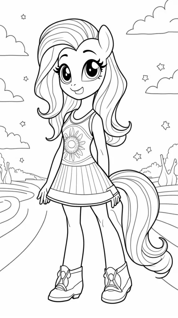 Páginas para colorear de Sunset Shimmer